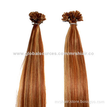 24-inch mixed color Malaysian pre-bonded in hair extensions